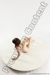 Nude Woman White Sitting poses - ALL Slim medium brown Sitting poses - on knees Multi angle poses Pinup